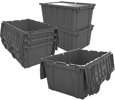 AttachedLid Tote Containers